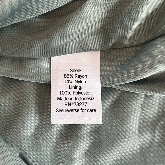 New! Nine West Button-Front Sage Green Long Shirt Dress Women’s Size Large - Picture 12 of 16